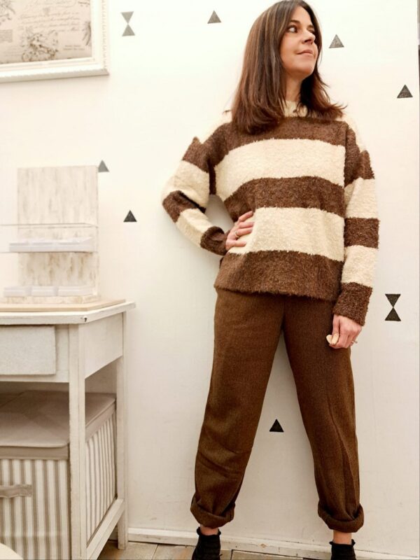 Maglia Righe Brown&OffWhite Compania Fantastica - immagine 3