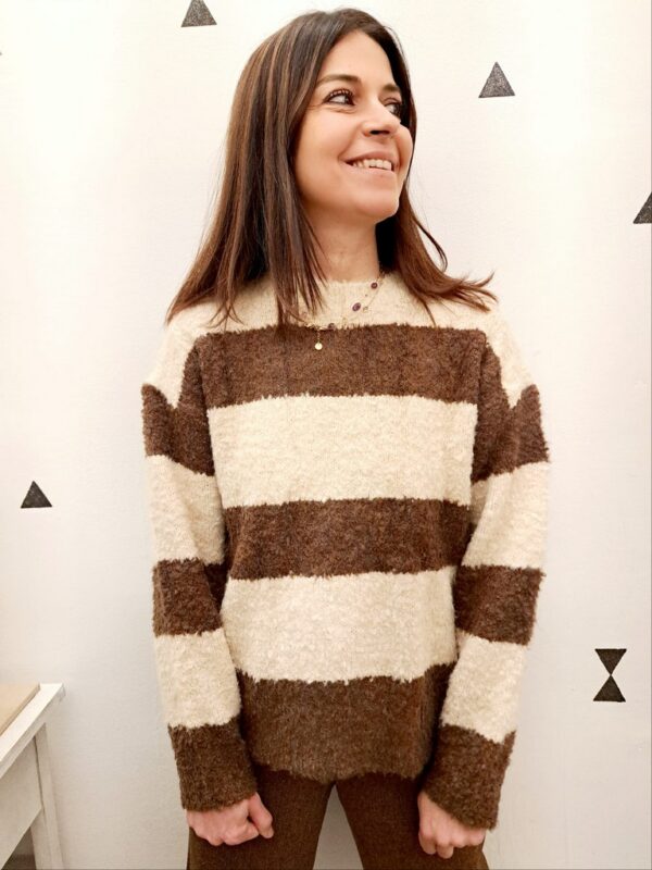 Maglia Righe Brown&OffWhite Compania Fantastica - immagine 4